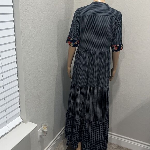 Bombay & Paisley floral and plaid tiered maxi dress - Picture 5 of 12